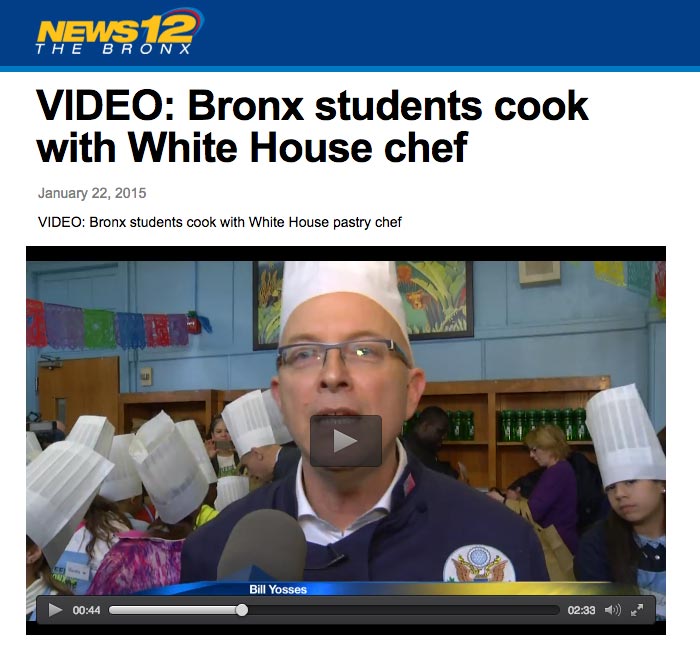 News 12 - Bronx students cook with White House chef